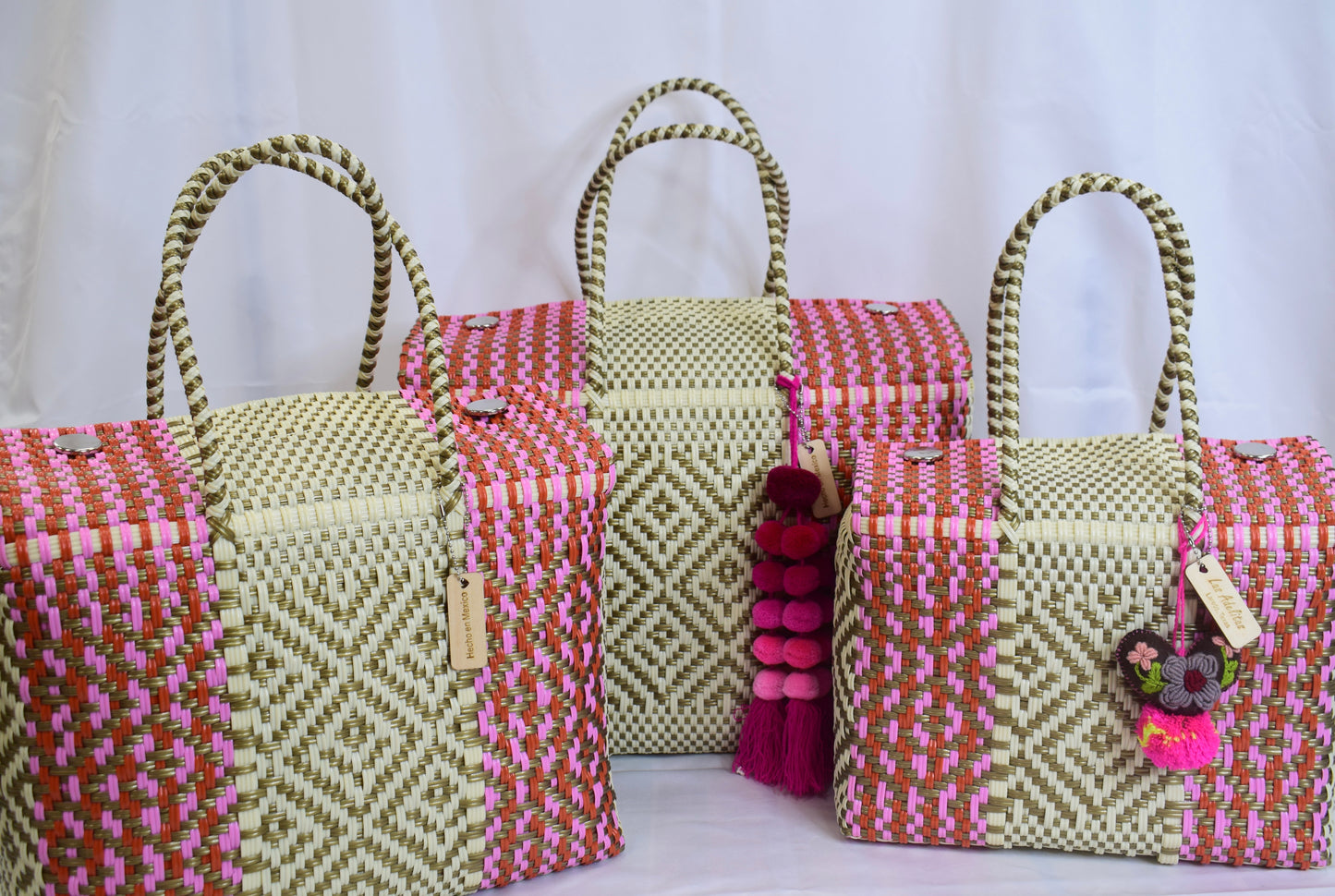 Artisan Bag Collection - Pink/Red/Cream