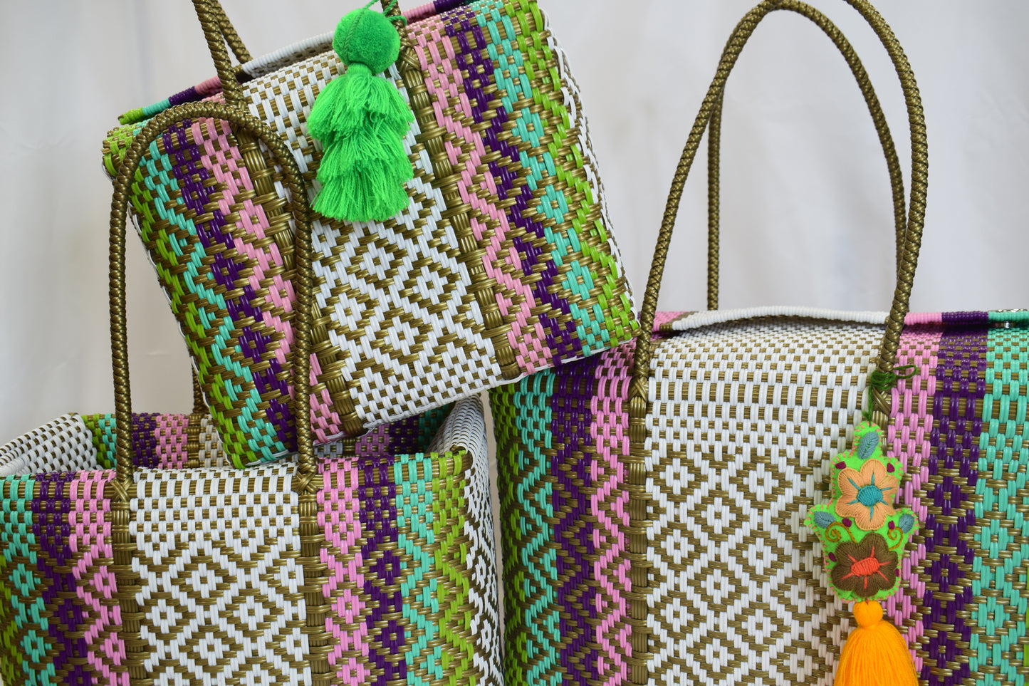 Artisan Bag Collection - Purple/White/Pink/Teal/Green