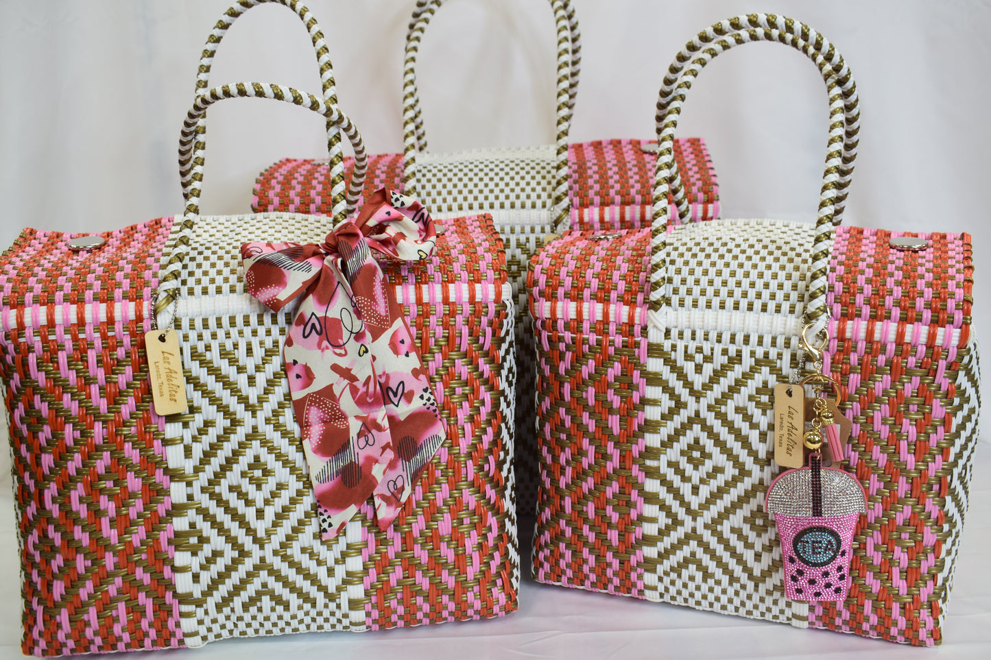 Artisan Bag Collection - Red/White/Pink/Gold