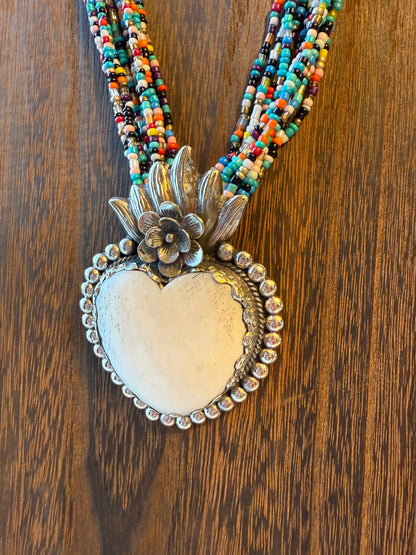 Bone heart Necklace