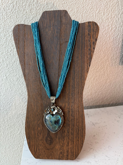 Labradorite Heart Necklace