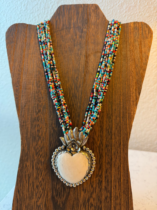 Bone heart Necklace