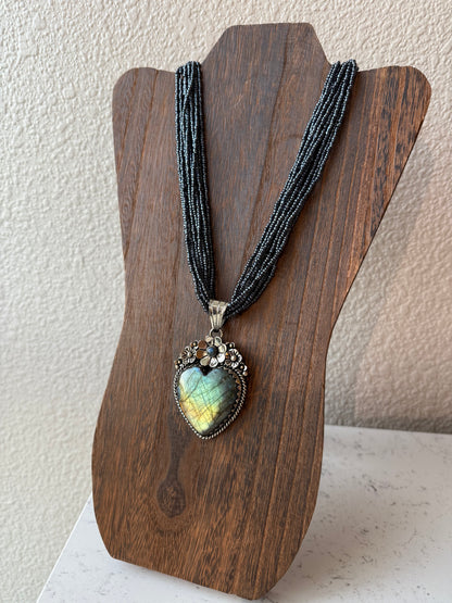 Labradorite Heart Necklace