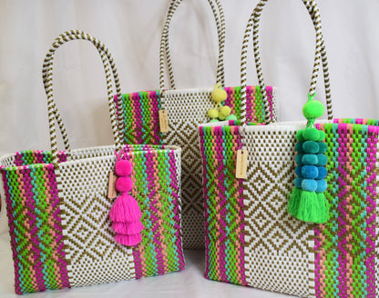 Artisan Bag Collection - White/Fuchsia/Green/Mint/Coral