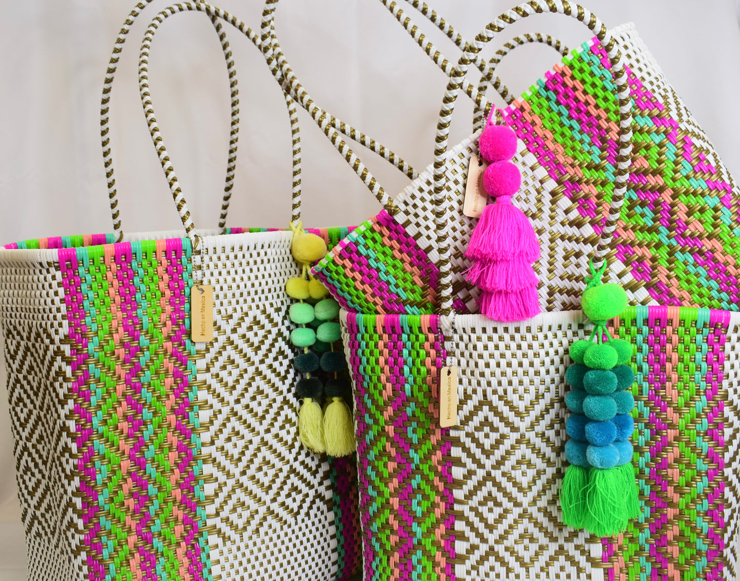 Artisan Bag Collection - White/Fuchsia/Green/Mint/Coral