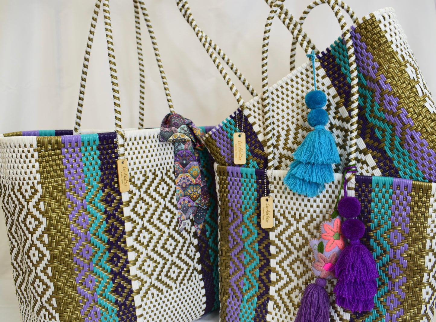 Artisan Bag Collection - Navy/White/Purple/Teal/Gold