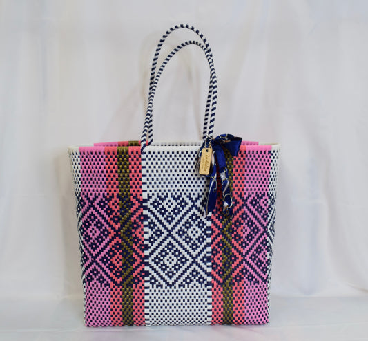 Artisan Bag Collection - Navy/White/Lilac/Pink