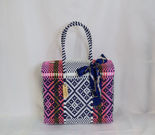 Artisan Bag Collection - Navy/Lilac/Pink