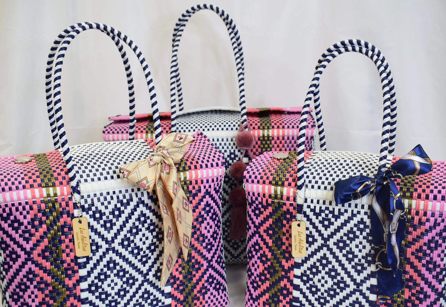 Artisan Bag Collection - Navy/Lilac/Pink