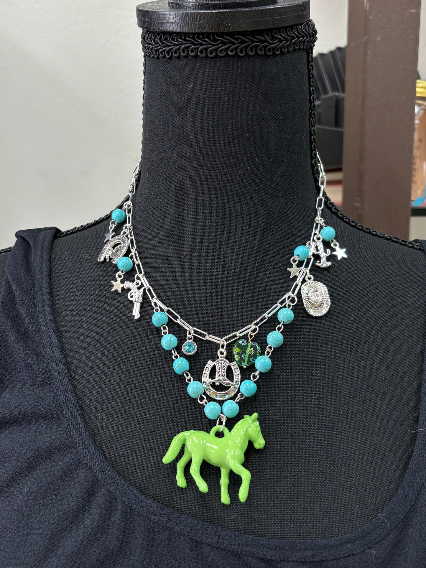 Giddy up and Go Horse Charm Necklace